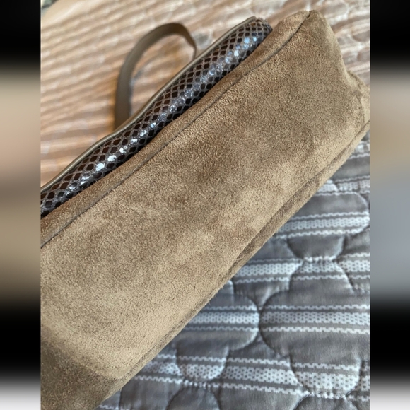 Coach Suede & Snakeskin Women's Bag - Picture 4 of 5